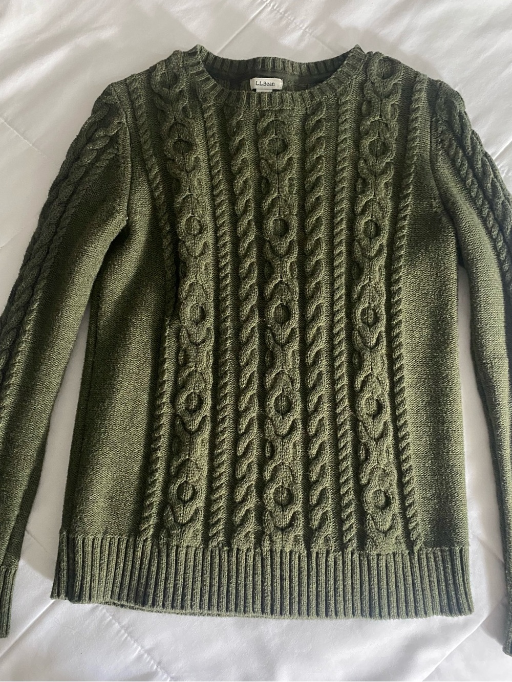 LL Bean green women’s sweater